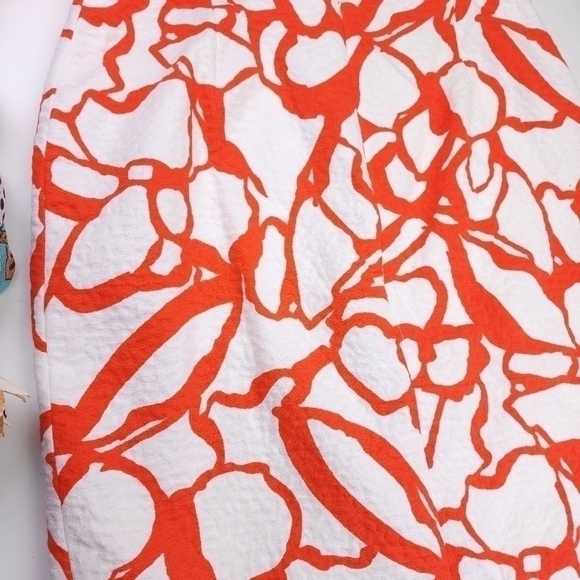 Doncaster Orange White Button Down sz 10 - Picture 4 of 13